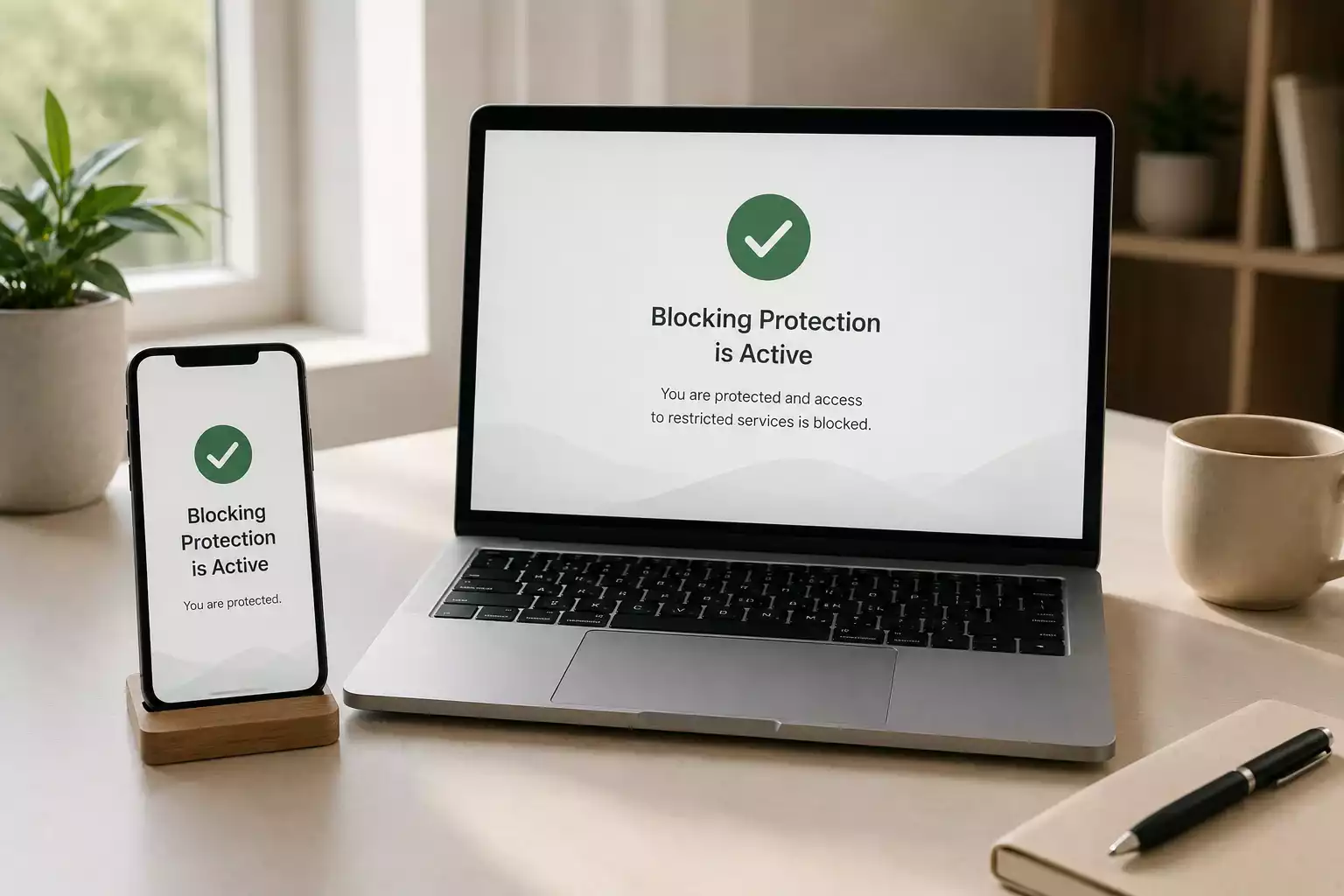 Gamban device-level gambling blocking software active on multiple devices