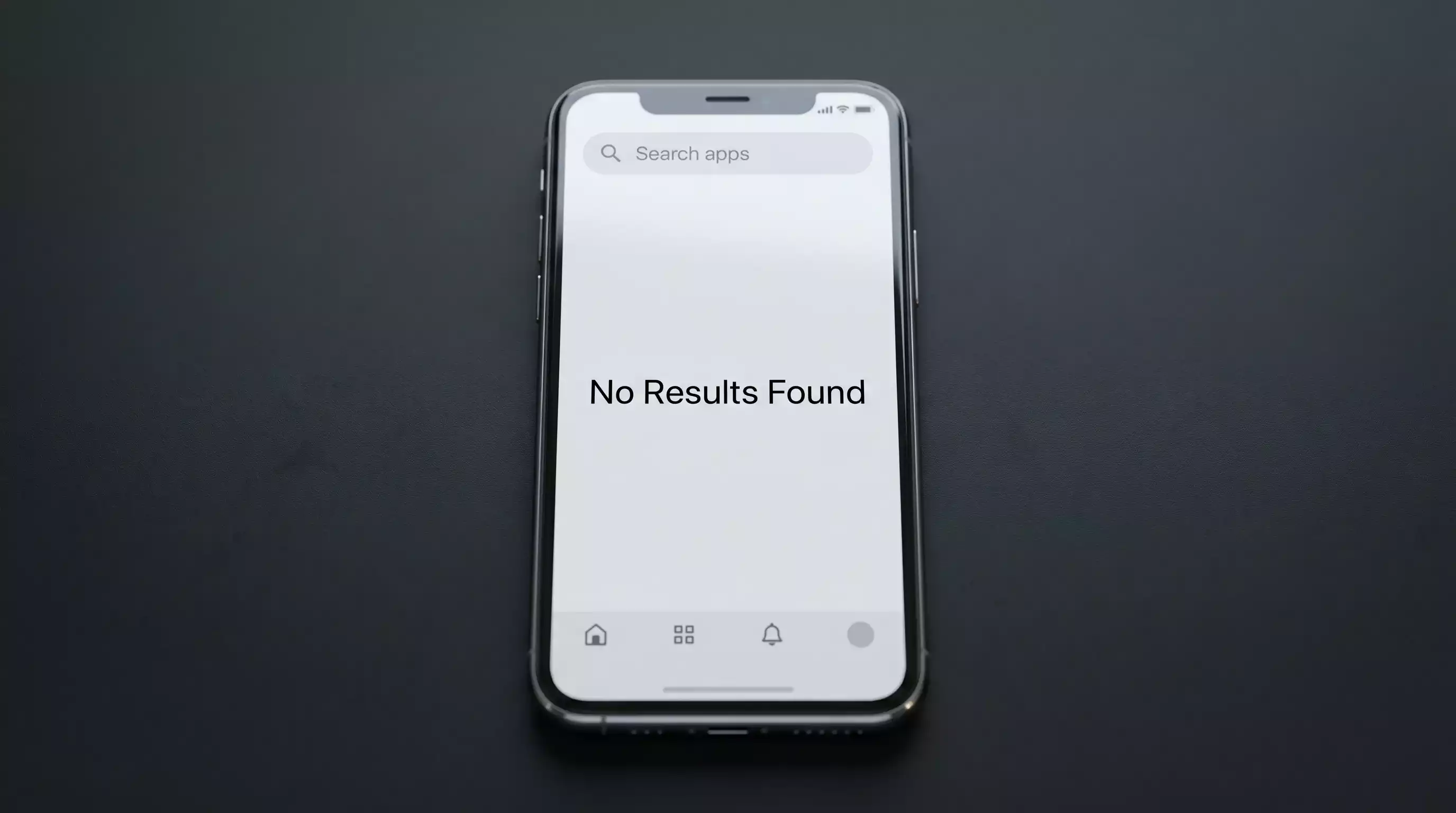 Apple App Store search results showing no gambling app available for offshore casino operators