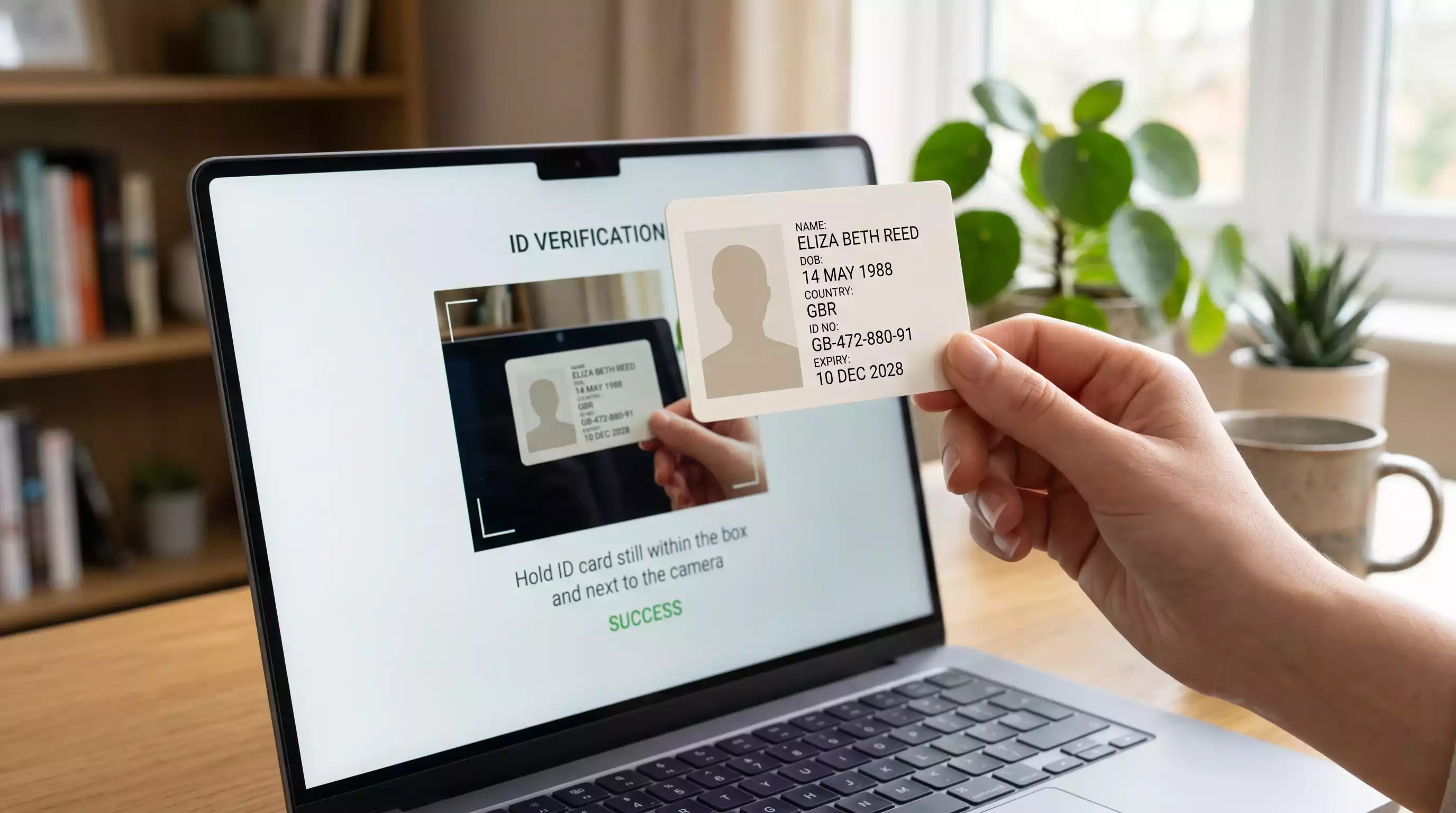 Passport document scan being uploaded for online casino KYC verification