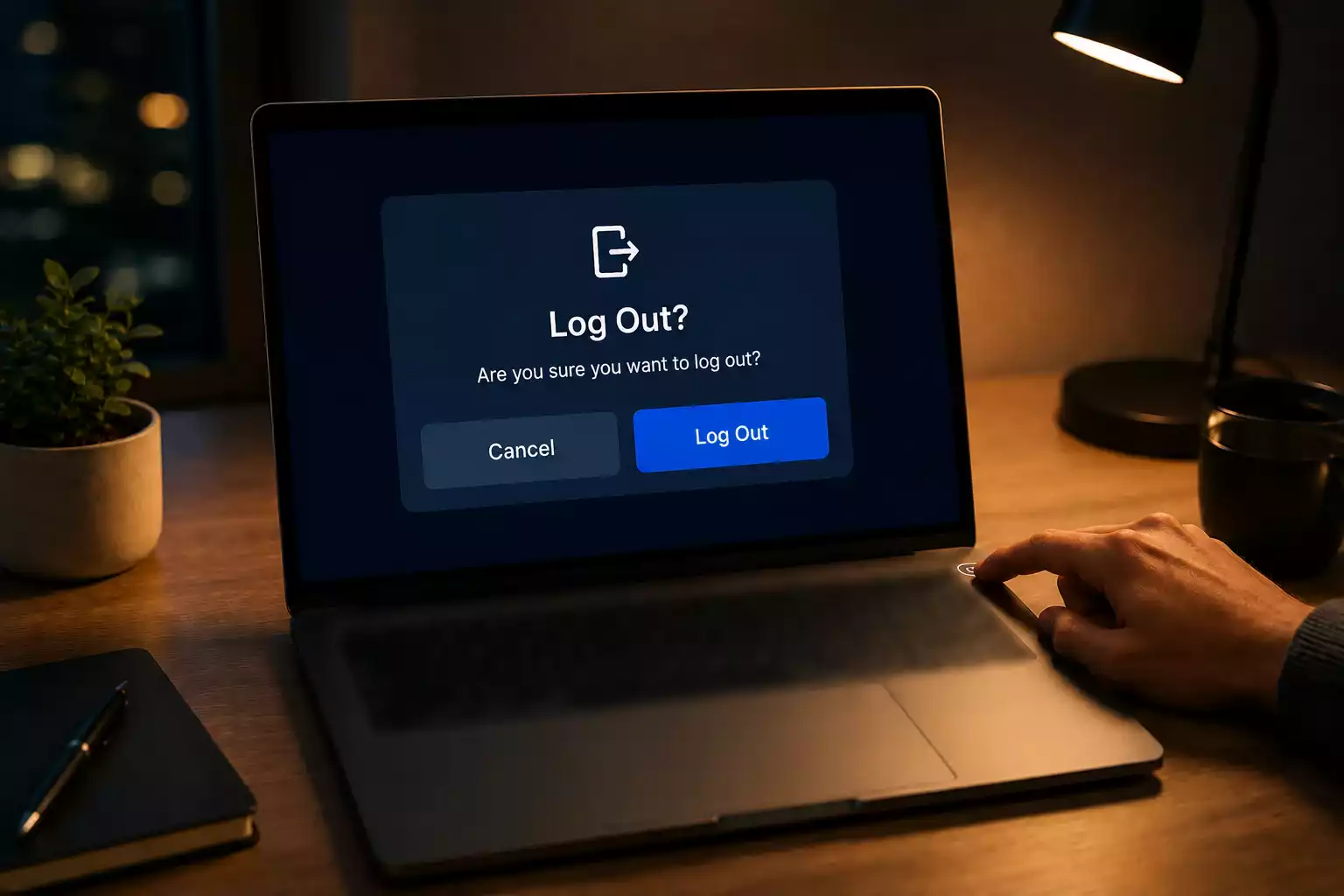 Secure session management with device logout after casino browsing on shared computer