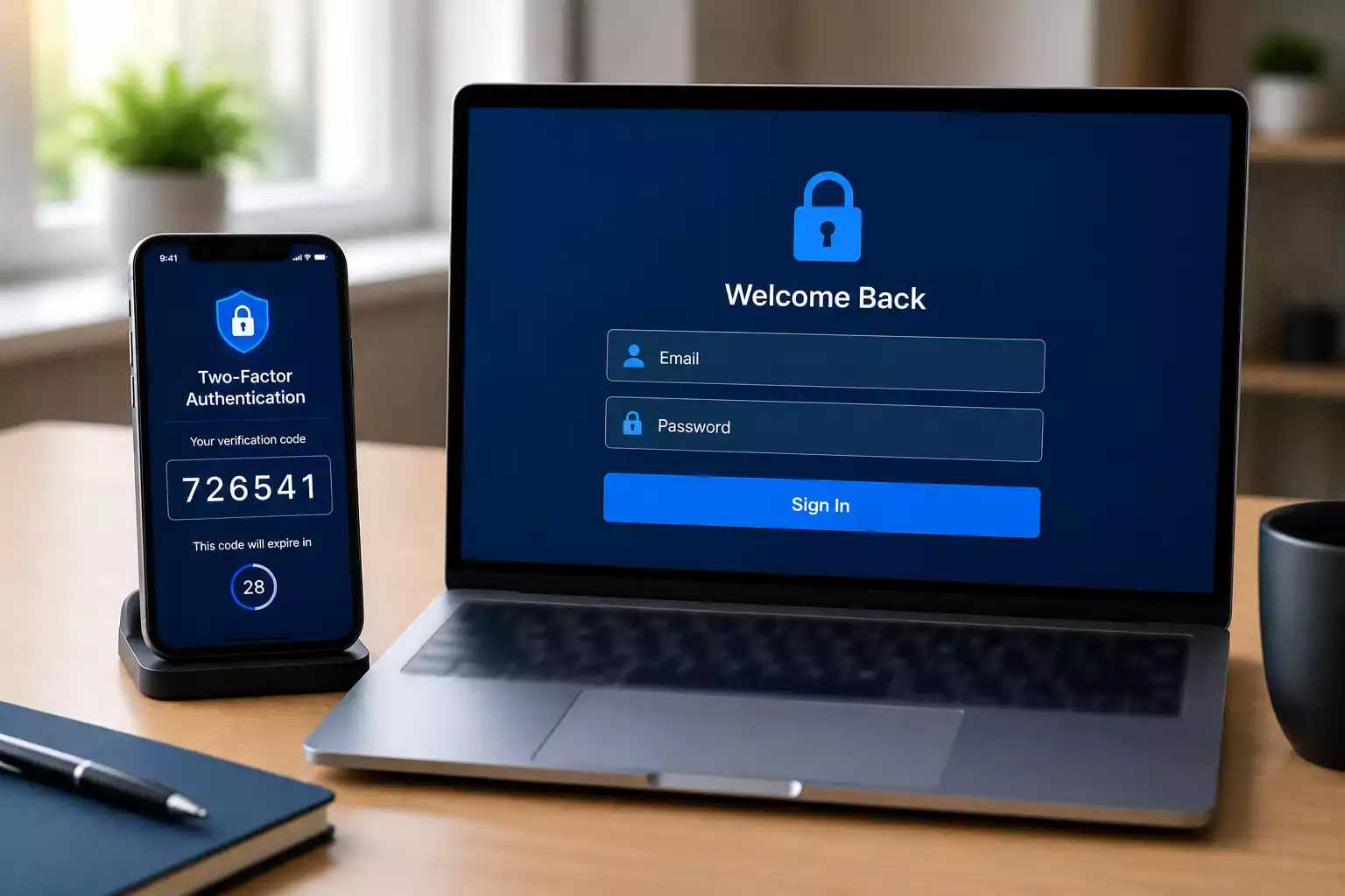Two-factor authentication setup screen for additional casino account security