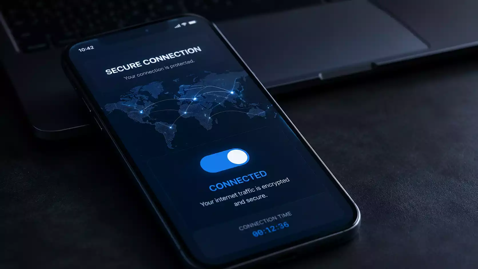 VPN application running on smartphone used for accessing gambling sites